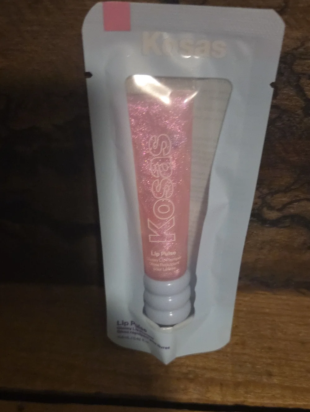 Kosas Lip Pulse Gloss in Aura FLARE NIB Pink Shimmer Lippy